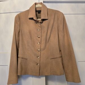 Ralph Lauren Black Label Womans Camelhair Luxury Coat Sz 10 Cashmere Wool Jacket